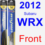 Front Wiper Blade Pack for 2012 Subaru WRX - Hybrid