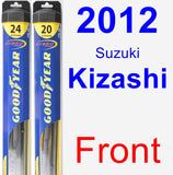 Front Wiper Blade Pack for 2012 Suzuki Kizashi - Hybrid