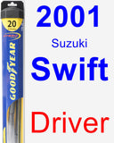 Driver Wiper Blade for 2001 Suzuki Swift - Hybrid