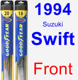 Front Wiper Blade Pack for 1994 Suzuki Swift - Hybrid