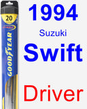 Driver Wiper Blade for 1994 Suzuki Swift - Hybrid