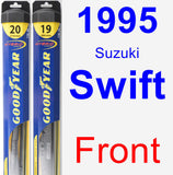 Front Wiper Blade Pack for 1995 Suzuki Swift - Hybrid