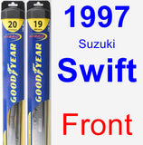 Front Wiper Blade Pack for 1997 Suzuki Swift - Hybrid