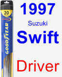 Driver Wiper Blade for 1997 Suzuki Swift - Hybrid