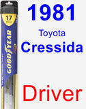 Driver Wiper Blade for 1981 Toyota Cressida - Hybrid