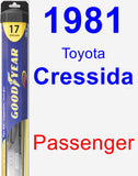 Passenger Wiper Blade for 1981 Toyota Cressida - Hybrid