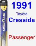 Passenger Wiper Blade for 1991 Toyota Cressida - Hybrid
