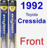 Front Wiper Blade Pack for 1992 Toyota Cressida - Hybrid