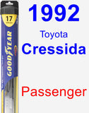 Passenger Wiper Blade for 1992 Toyota Cressida - Hybrid