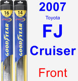 Front Wiper Blade Pack for 2007 Toyota FJ Cruiser - Hybrid