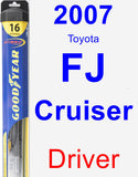 Driver Wiper Blade for 2007 Toyota FJ Cruiser - Hybrid