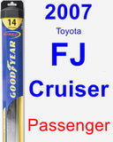 Passenger Wiper Blade for 2007 Toyota FJ Cruiser - Hybrid