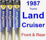 Front & Rear Wiper Blade Pack for 1987 Toyota Land Cruiser - Hybrid