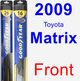 Front Wiper Blade Pack for 2009 Toyota Matrix - Hybrid