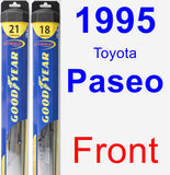 Front Wiper Blade Pack for 1995 Toyota Paseo - Hybrid