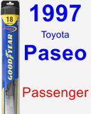 Passenger Wiper Blade for 1997 Toyota Paseo - Hybrid