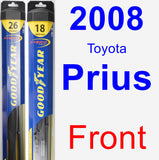 Front Wiper Blade Pack for 2008 Toyota Prius - Hybrid