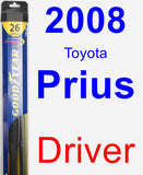 Driver Wiper Blade for 2008 Toyota Prius - Hybrid