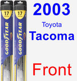 Front Wiper Blade Pack for 2003 Toyota Tacoma - Hybrid