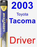 Driver Wiper Blade for 2003 Toyota Tacoma - Hybrid