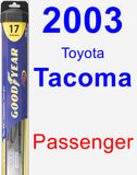 Passenger Wiper Blade for 2003 Toyota Tacoma - Hybrid