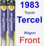 Front Wiper Blade Pack for 1983 Toyota Tercel - Hybrid