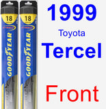 Front Wiper Blade Pack for 1999 Toyota Tercel - Hybrid