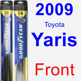 Front Wiper Blade Pack for 2009 Toyota Yaris - Hybrid