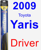 Driver Wiper Blade for 2009 Toyota Yaris - Hybrid