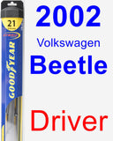 Driver Wiper Blade for 2002 Volkswagen Beetle - Hybrid