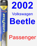 Passenger Wiper Blade for 2002 Volkswagen Beetle - Hybrid