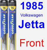Front Wiper Blade Pack for 1985 Volkswagen Jetta - Hybrid