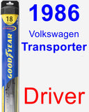 Driver Wiper Blade for 1986 Volkswagen Transporter - Hybrid