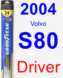 Driver Wiper Blade for 2004 Volvo S80 - Hybrid