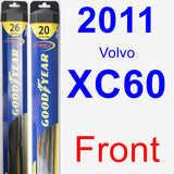 Front Wiper Blade Pack for 2011 Volvo XC60 - Hybrid