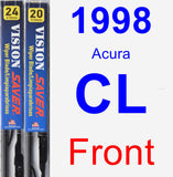 Front Wiper Blade Pack for 1998 Acura CL - Vision Saver