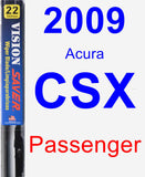 Passenger Wiper Blade for 2009 Acura CSX - Vision Saver