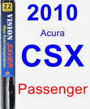 Passenger Wiper Blade for 2010 Acura CSX - Vision Saver