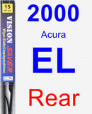 Rear Wiper Blade for 2000 Acura EL - Vision Saver