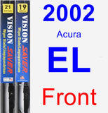 Front Wiper Blade Pack for 2002 Acura EL - Vision Saver