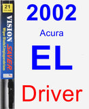 Driver Wiper Blade for 2002 Acura EL - Vision Saver
