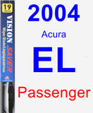 Passenger Wiper Blade for 2004 Acura EL - Vision Saver