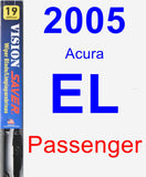 Passenger Wiper Blade for 2005 Acura EL - Vision Saver
