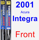 Front Wiper Blade Pack for 2001 Acura Integra - Vision Saver