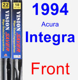 Front Wiper Blade Pack for 1994 Acura Integra - Vision Saver