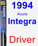 Driver Wiper Blade for 1994 Acura Integra - Vision Saver