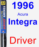 Driver Wiper Blade for 1996 Acura Integra - Vision Saver