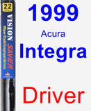 Driver Wiper Blade for 1999 Acura Integra - Vision Saver