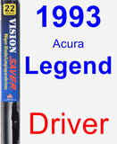 Driver Wiper Blade for 1993 Acura Legend - Vision Saver