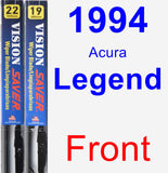 Front Wiper Blade Pack for 1994 Acura Legend - Vision Saver